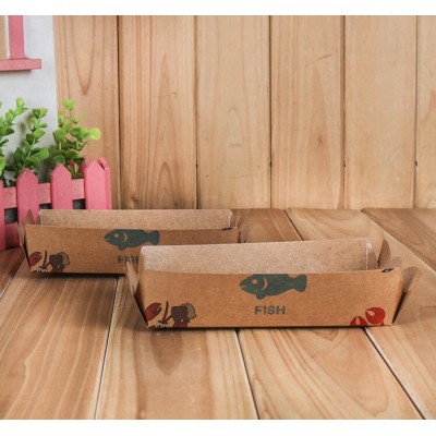 China factory food grade kraft paper hot dog tray