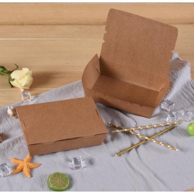 High quality brown paper meal box,paper folding lunch box,paperboard lunch boxes